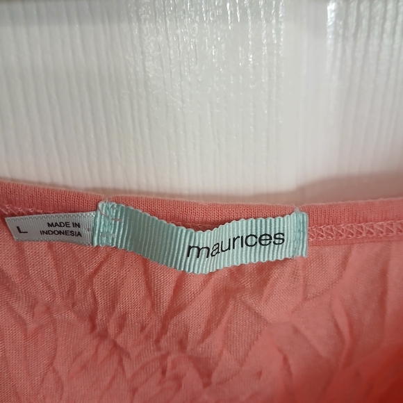 Maurices Womens Lace Trim Cami Tank Top Size L Pink Stretch Romantic Preppy Y2K - Picture 4 of 5